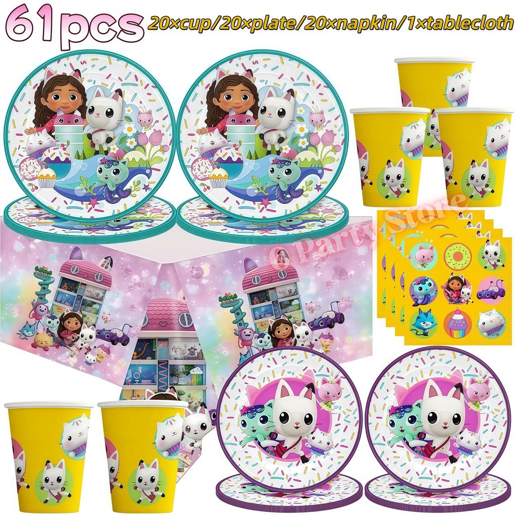 Gabby Dollhouse Keychains Birthday Party Decoration Supplies School Carnival Reward Gift Bag Fillers Kids Favor Gift Party Decor
