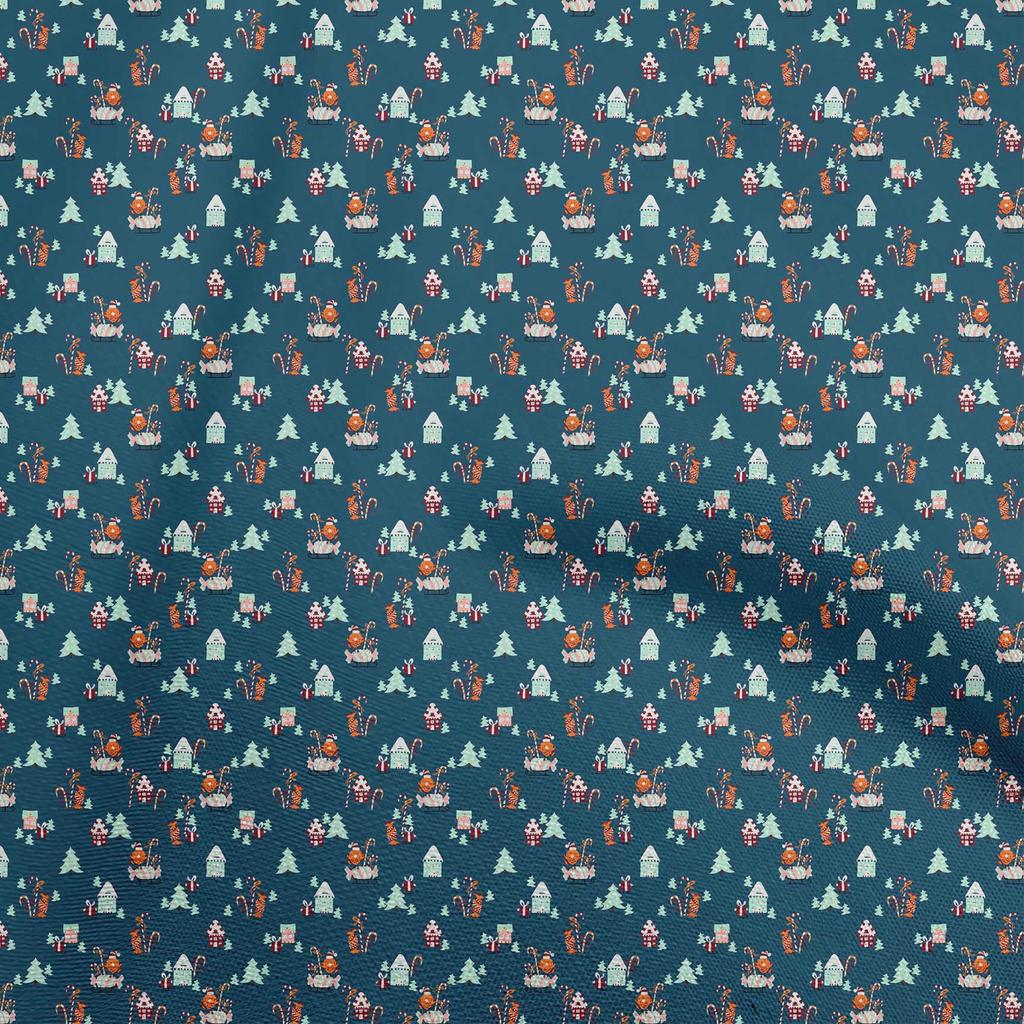 oneOone Cotton Flex Maroon Fabric Christmas Quilting Supplies Print Sewing Fabric By The Yard 40 Inch