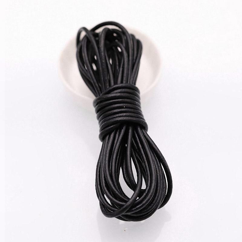 Superfine Vintage Genuine Cowhide Leather Cord - 1/1.5/2mm, Vegetable Tanned, for DIY Necklace & Bracelet Weaving