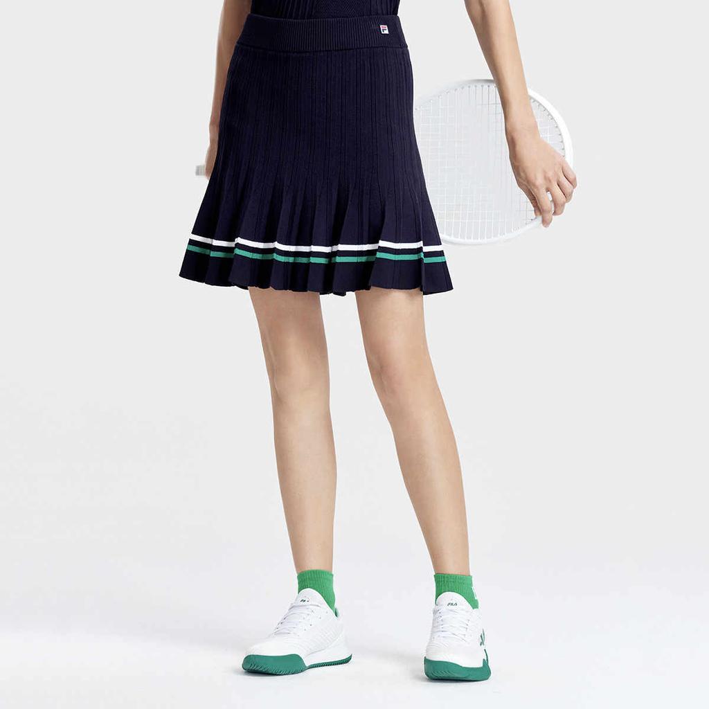 Fila Pleated Tennis Skirt Women Skirts Dark-Blue A11W333311F-NV