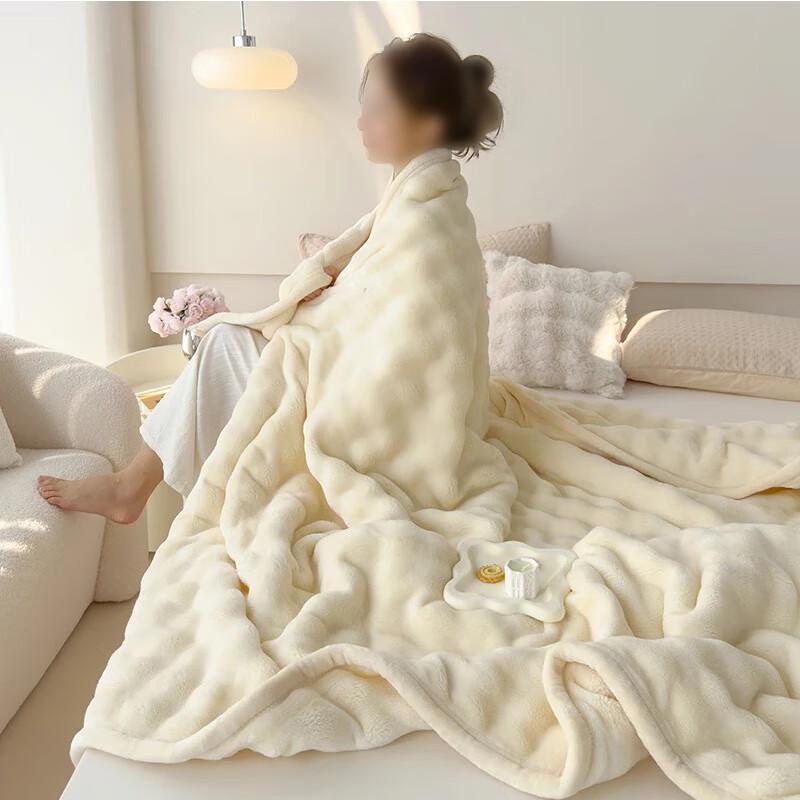 Thickened Milk Velvet Rabbit Fleece Throw Blanket