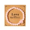 Festive Gifts Rose Quartz Beaded Bracelet With Heart Charm Sweet Fashion Jewelry For Women Daily Wear Simple Versatile Accessory