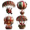 Hot Air Balloon Christmas Ornament 2D Flat Acrylic Santa Claus on A Hot Air