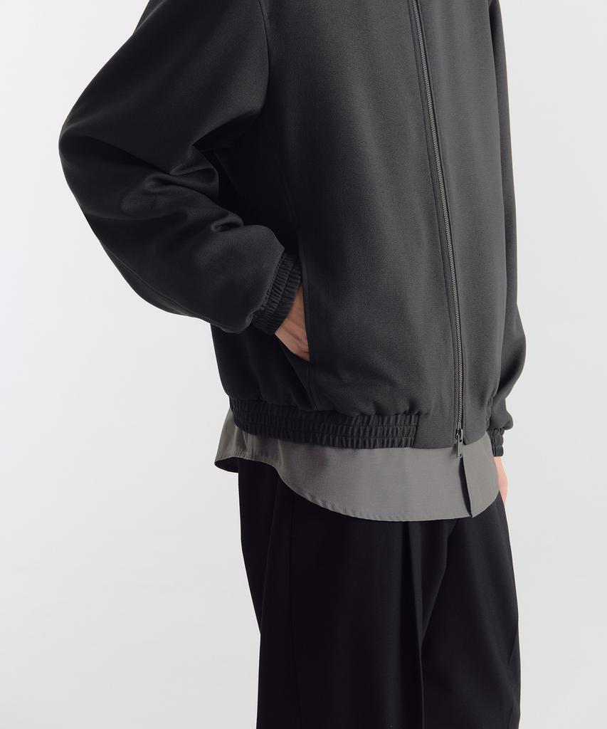 Musinsa Standard Crepe High-Neck Blouson Jacket [Dark Gray]