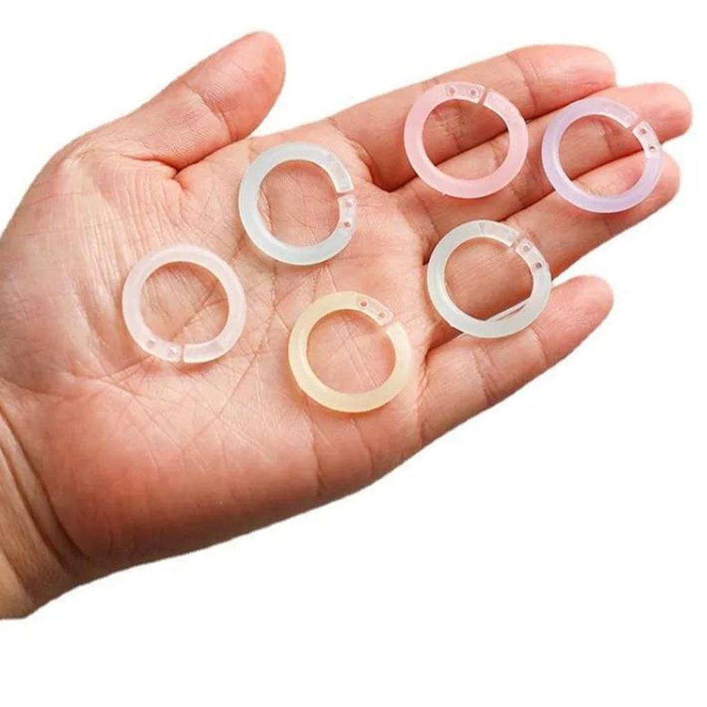 20Pcs 15mm Loose Leaf Binder Rings Opening Notebook Refill Keychain Ring DIY Photo Album Circle Clamps Office Budget Binder