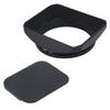 Haoge 62mm Square Metal Mount Lens Hood Shade with Cap for Carl and Other 62mm Filter Thread Lenses Screw-in Canon, Nikon, Sony, Leica, Leitz, Zeiss,