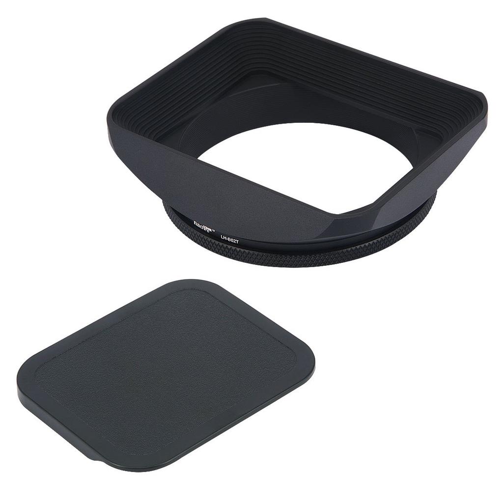 Haoge 62mm Square Metal Mount Lens Hood Shade with Cap for Carl and Other 62mm Filter Thread Lenses Screw-in Canon, Nikon, Sony, Leica, Leitz, Zeiss,