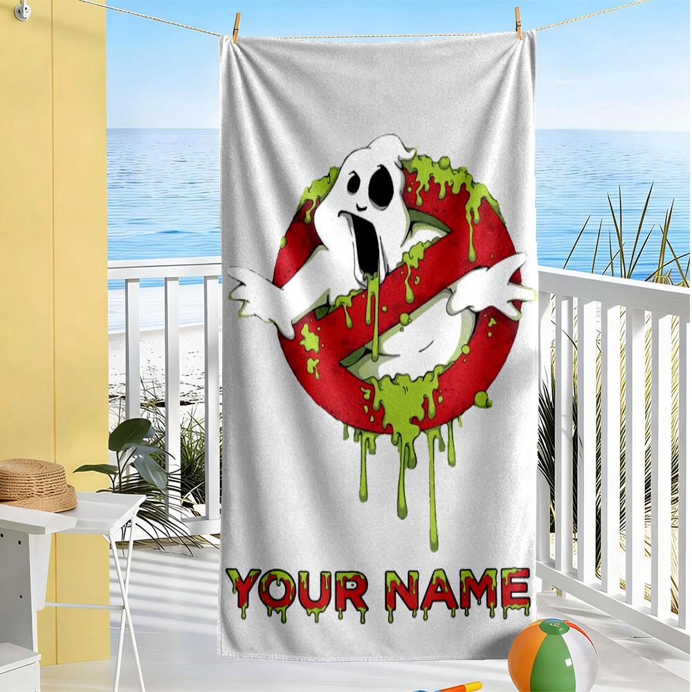 Ghostbusters Customize Your Name Beach Towel Super Soft Microfiber Quickdry Fabric Suitable for Sports Travel Swimming Yoga Bathroom Beach And Pool