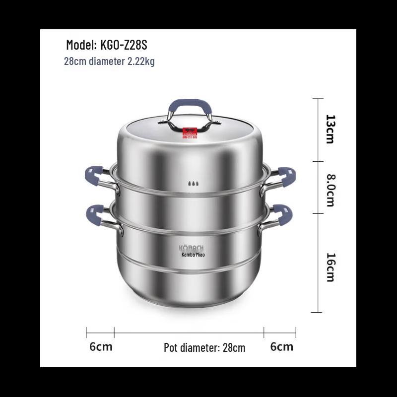 KOBACH Healthy 3-Layer Anti-Scalding Steamer Pot