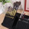 Portable Paint Brush Holder Multifunctional Black Cosmetic Storage Bag with Zipper Foldable Brushes Storage Case Travel Holder