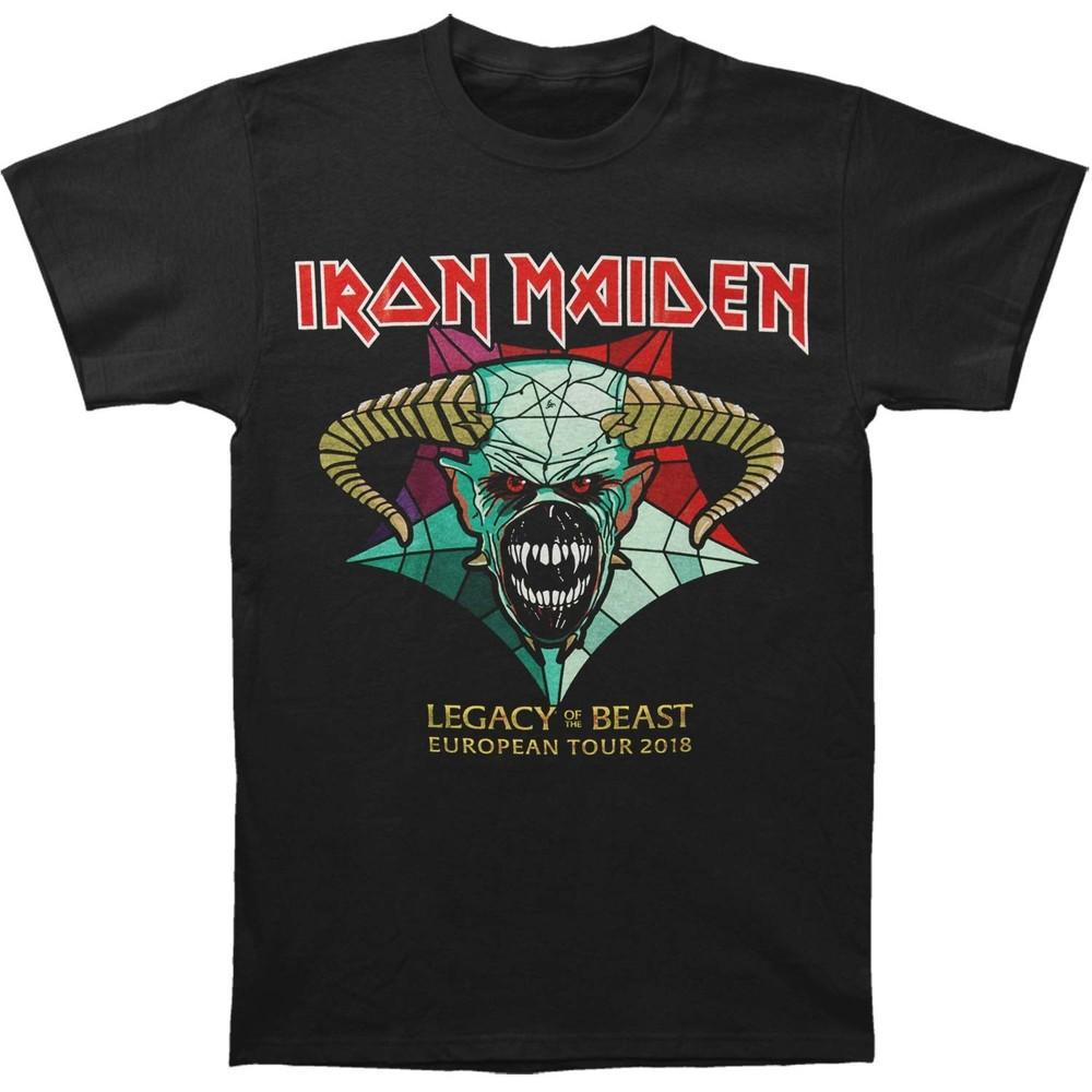 Iron Maiden Legacy Of The Beast Tour Slim Fit T-shirt Large Black Unisex T-Shirt XXXL