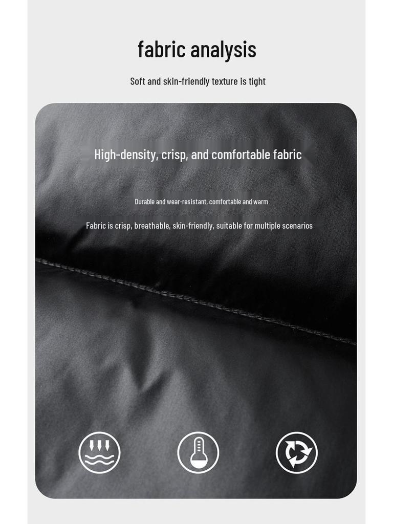 2025 Men's Winter Thickened Stand Collar White Duck Down Jacket