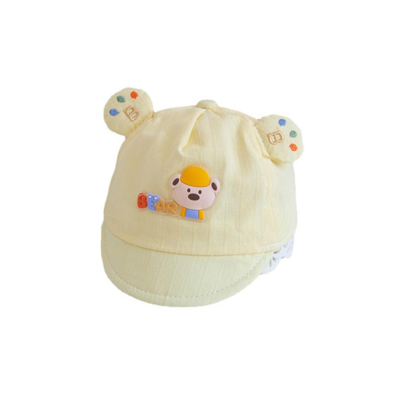 Dětská čepice pro 0-6 měsíců Kojenecká sluneční clona Opalovací krém Prodyšná Kreslená baseballová čepice pro chlapce a dívky
