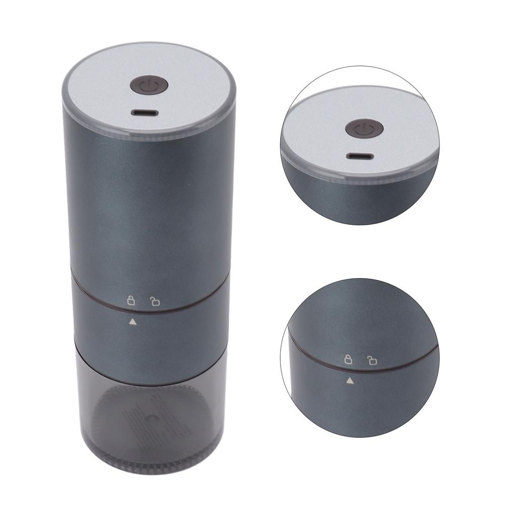 Electric Coffee Grinder Fine Coarse Automatic USB Charging Portable Cordless Bean Grinder 110ml