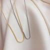 Korean Real Gold-Plated Versatile Clavicle Chain Necklace for Women