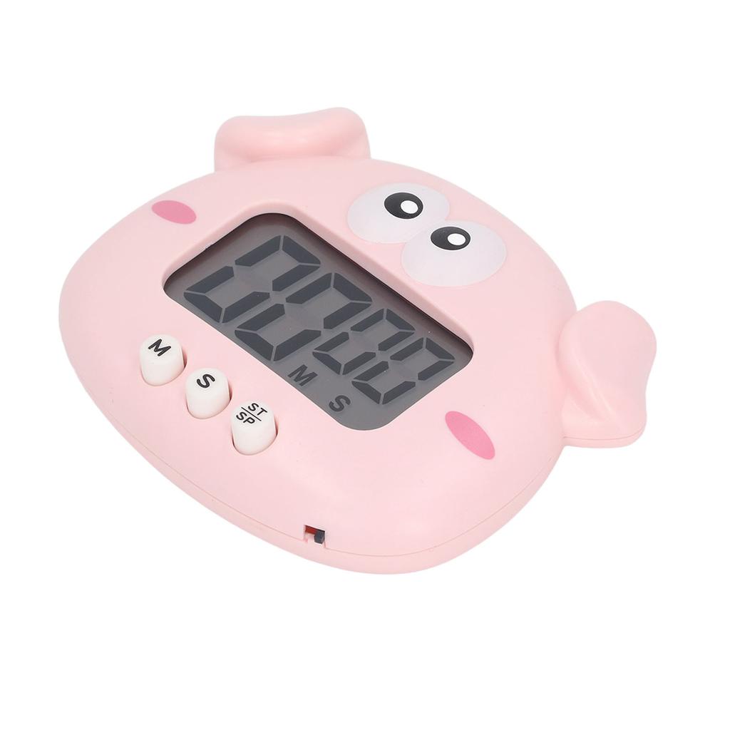 Cartoon Digital Timer ABS Portable Lightweight Simple To Use Cute Cartoon Timer for Kitchen Cooking