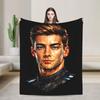 Low Poly George Russell Decke Samt Ganzjahres Multifunktionale Weiche Überwurfdecke für Zuhause Couch Steppdecke