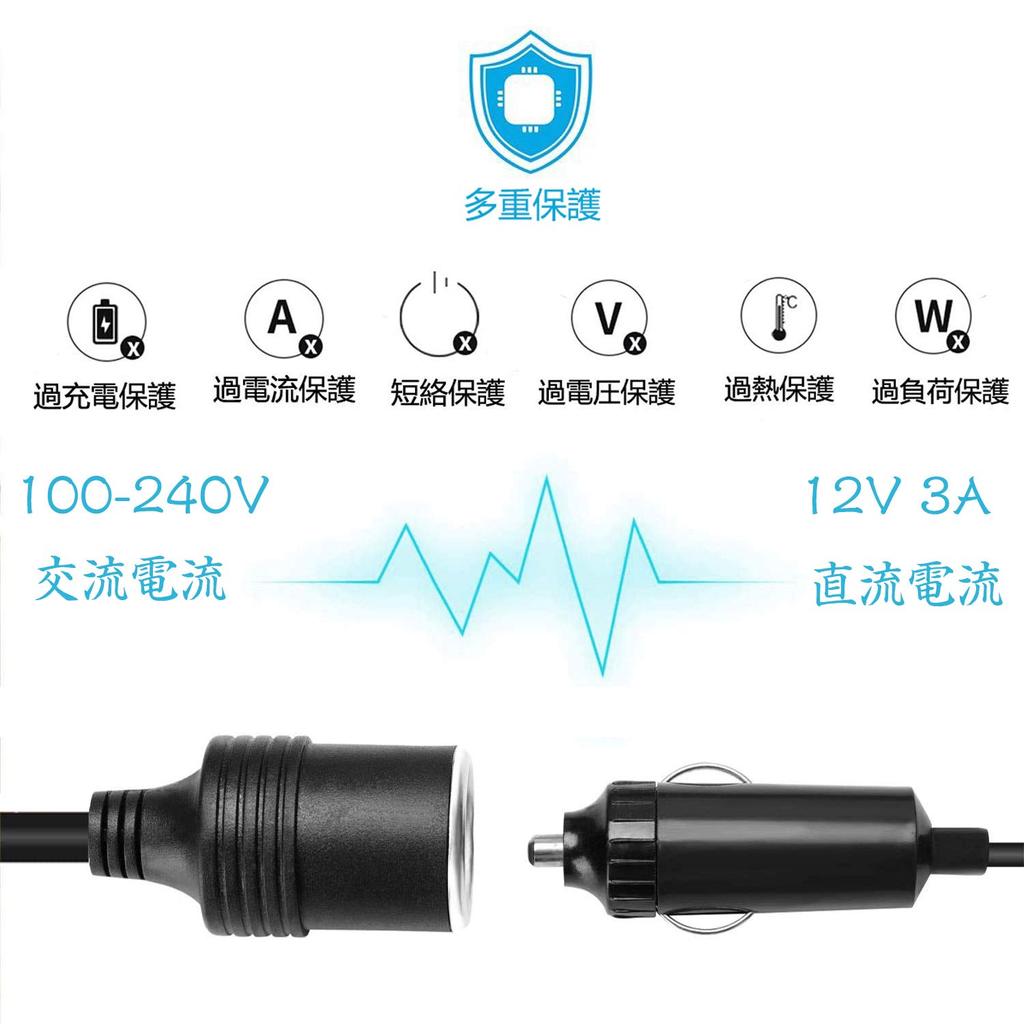 JKM AC-DC Converter Adapter, 3A, 36W, Car Cigarette Lighter Socket, For Household