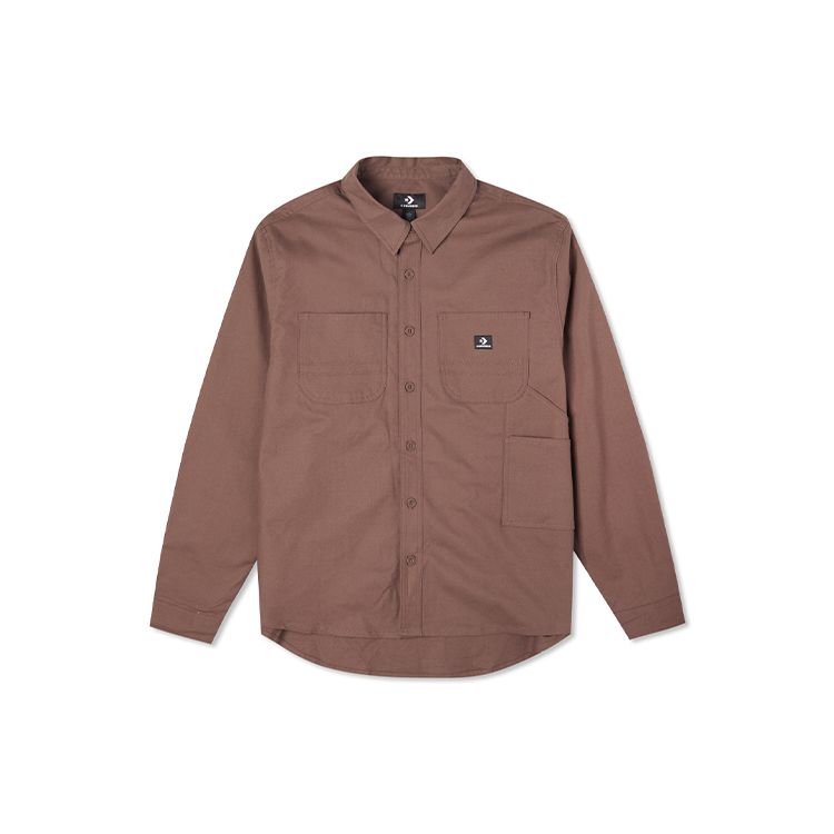 

Мужские рубашки Converse Vintage с твиловыми рукавами, бразильский орех 10022950-A04