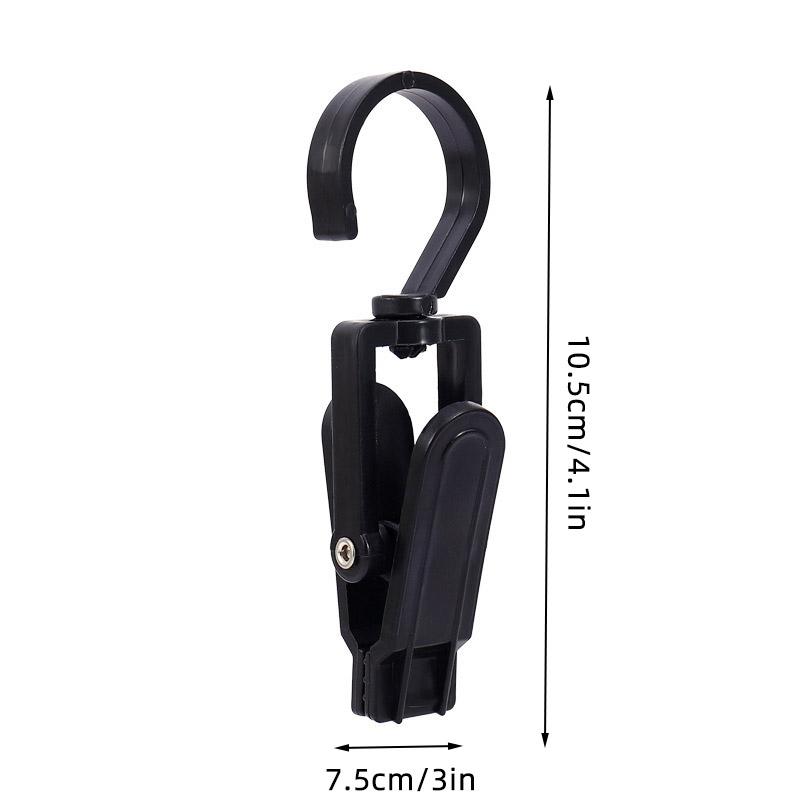 4Pcs Rotating Plastic Clothes Hat Clips Wardrobe Organizer Ring Curtain Holder Shop Store Display Hook Laundry Windproof Clips