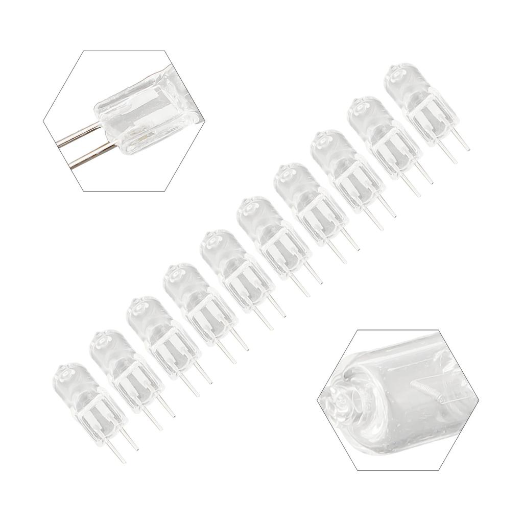 10pcs Halogen Lamp Bulbs G4 12V 5W/10W/20W/30W/50W Halogen Lamp 2 Pin Light Bulb For Fragrance Light Replacement Parts