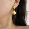 CARLIDANA Fashion Gold Plated Starfish Shell Stud Earrings Open Rings High Quality Stainless Steel Ocean Elements Jewelry Set