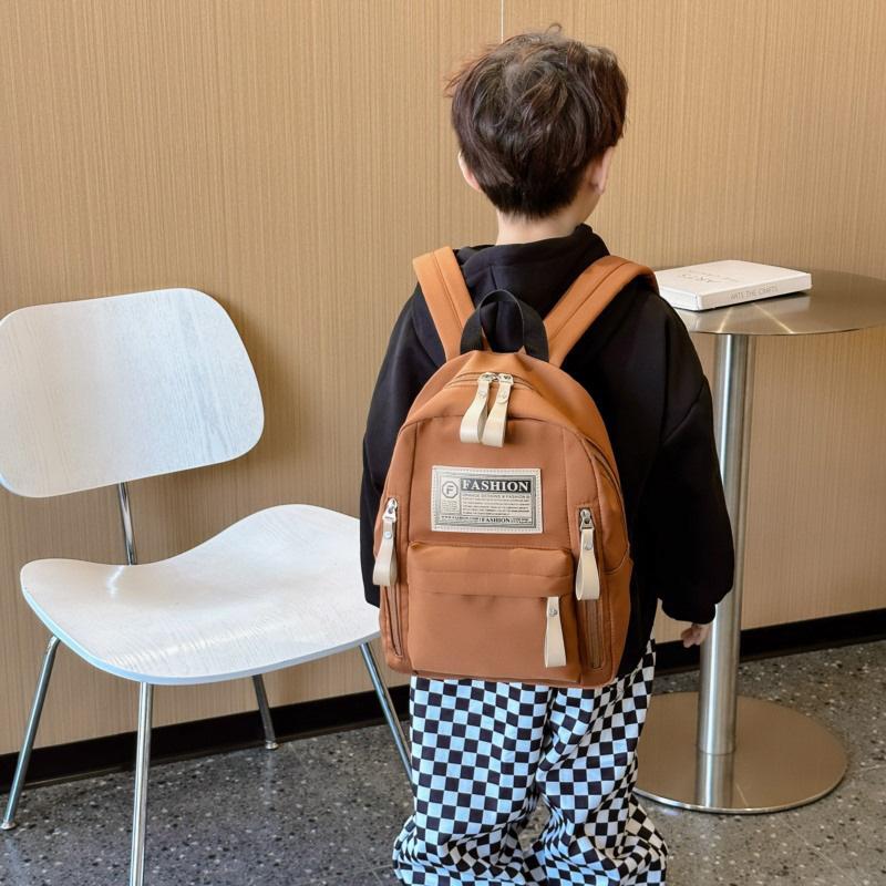 2024 Children School Backpack Lightweight Kindergarten Backpacks Simple Canvas Bag For Boys Girls Fashion Schoolbag Kids Bags