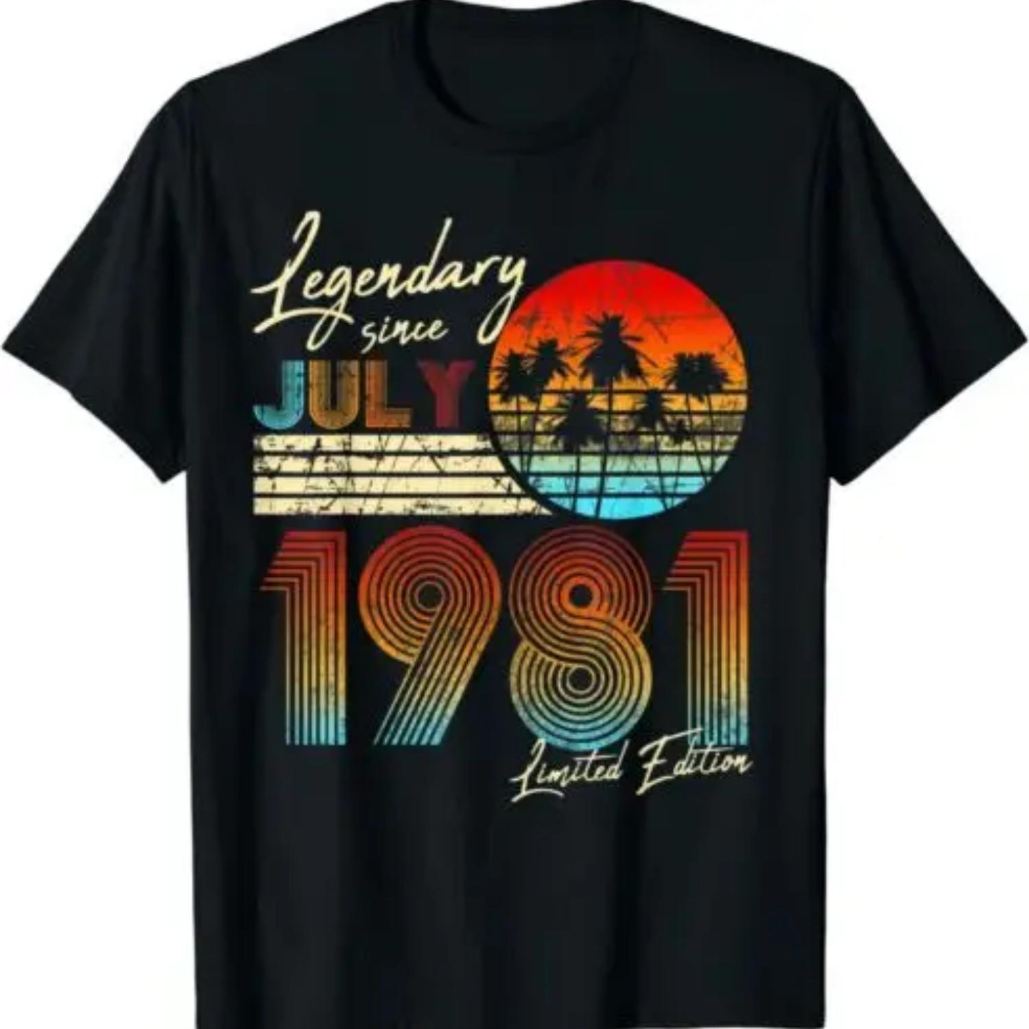 

Neu 40 Geburtstag Geschenk Vintage Legendär Seit Juli 1981 Premium T-shirt XXXXXL чорний