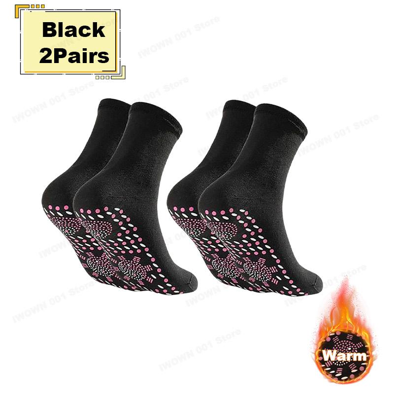 2Pairs Professional Unisex Self Heating Socks  Therapy Health Care Breathable Foot Massager Ski Warm Socks Warm Comfortable