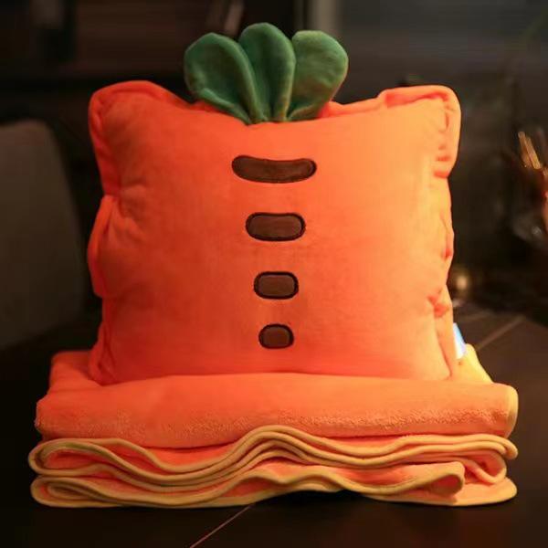 Car Cartoon Multifunction Pillow Blanket & Hand Warmer Combo.