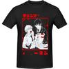 Taofeite Chainsaw Anime Man Shirt Men's Breathable Custom Cotton Short Sleeve Tshirt Fashion Casual Tops Tees Black