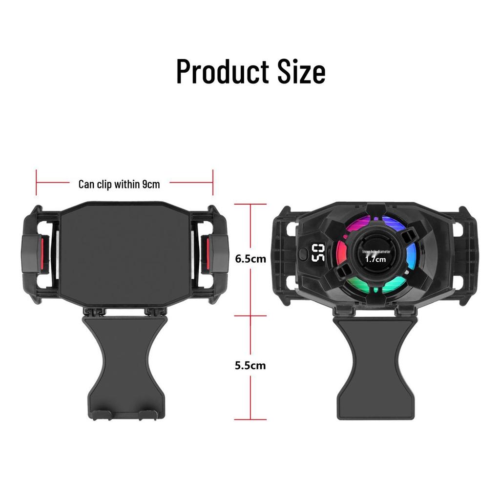 Portable Mobile Phone Cooling Stand with Silent Fan for Live Streaming and Gaming