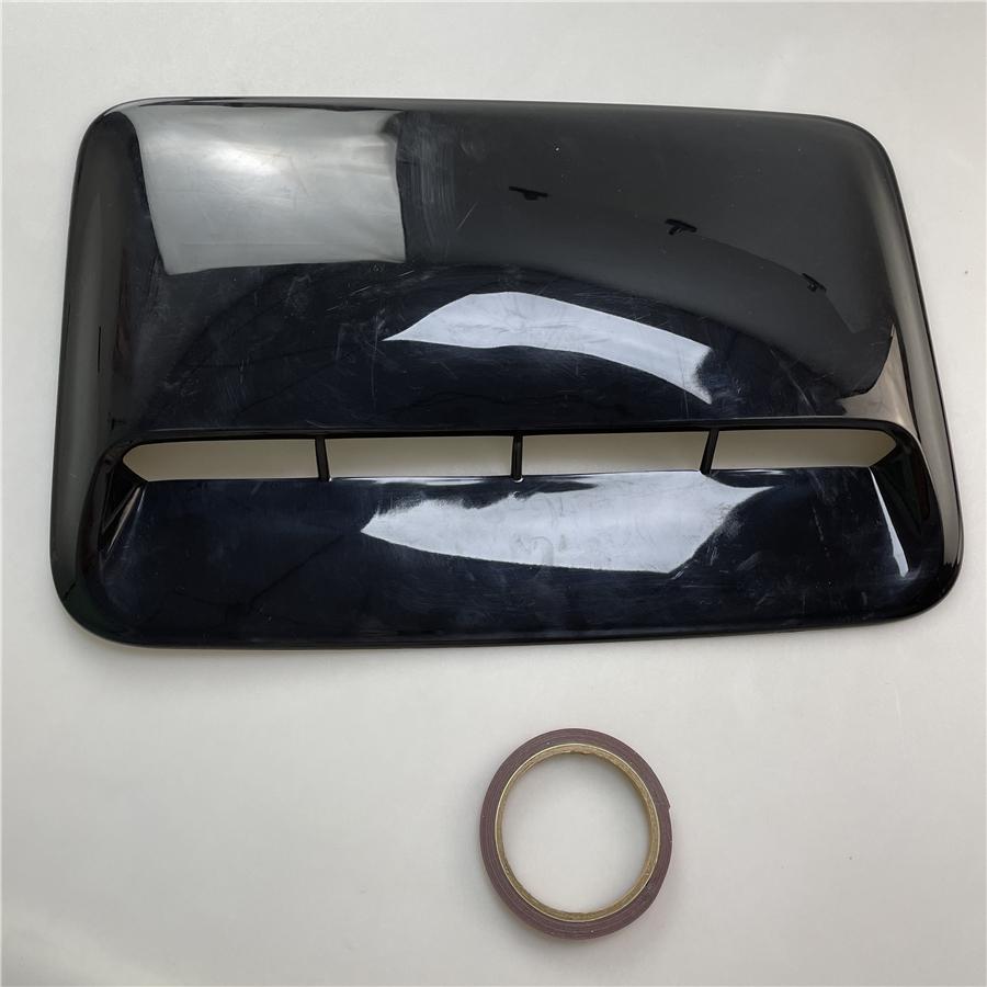 Glossy Black ABS Car Air Flow Intake Hood Scoop Vent Bonnet Decorative Cover Uni
