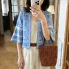 ZANZEA Womens Casual Open Front Loose Half Sleeve Bohemian Print Cardigan Cover Up Blouse