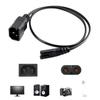 Convenient Power Cable Plastic Extension Cable C14 To C7 Adapters Cord Male To Female Cable Essential Power Cable