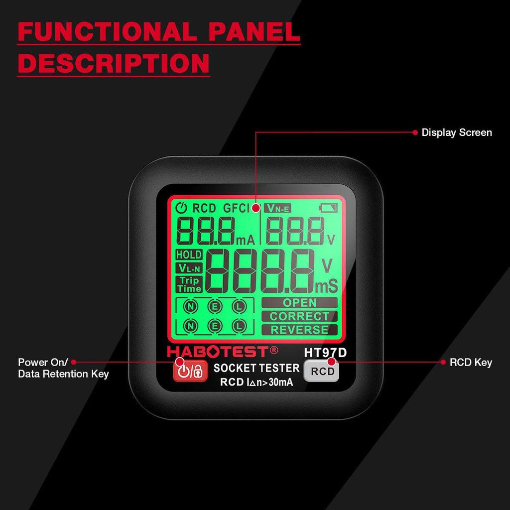 Huabo HT97 Series Socket Tester & Plug Phase Electroscope