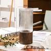 Nordic Wooden Stem Holder Glass Vase for Hydroponic Roses & Bamboo