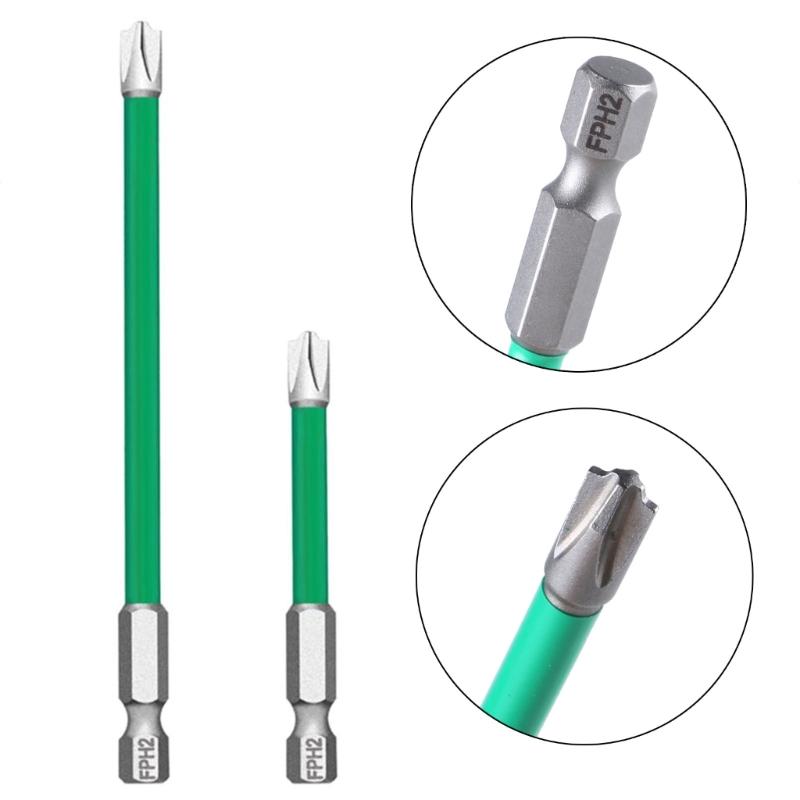 Professional Electrician Screwdriver Crossheads Bit With Strong Magnetic Tip Steel Extended Insulation Sleeve for Repair