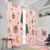 2pcs,2D Plane Printing Light Filtering Curtains Christmas Ornament Versatile Fabric (without Rod) Decorations Inside Use for