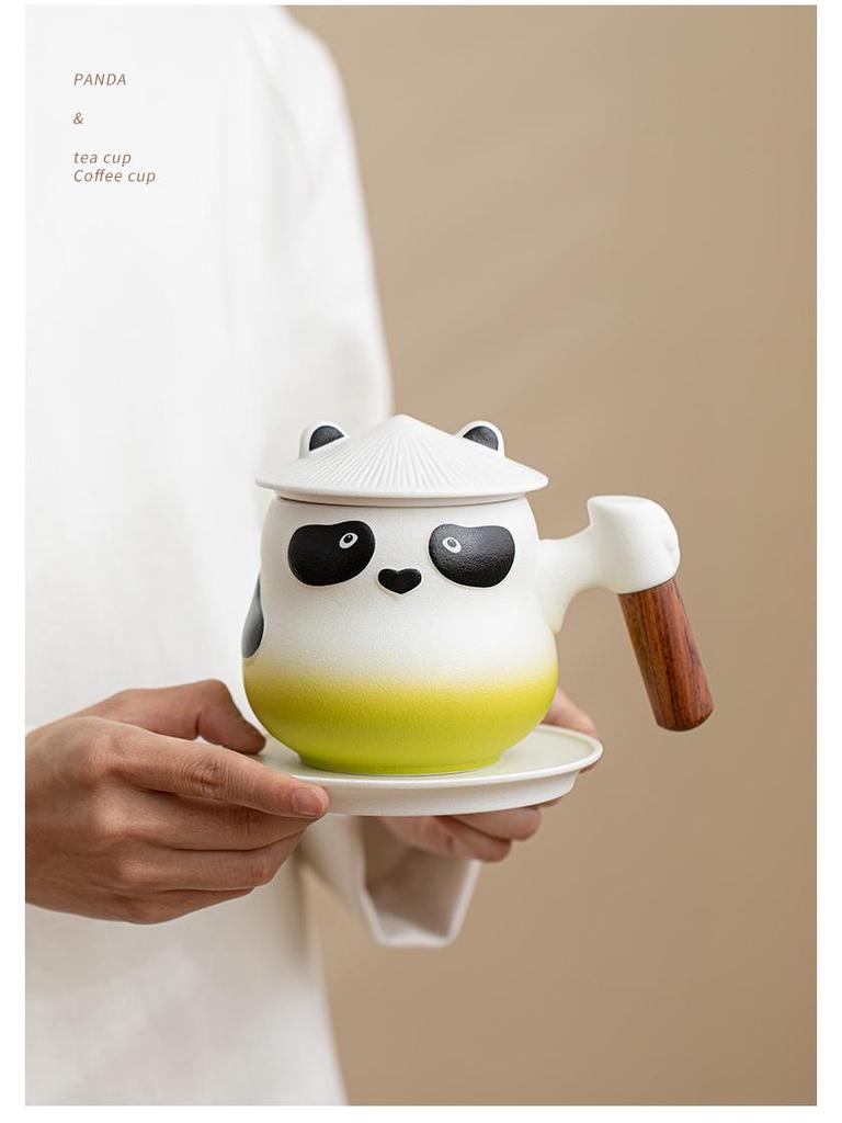 Panda Ceramic Tea & Water Separation Mug for Home & Office
