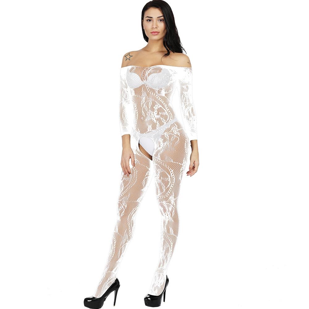 Sexy Underwear Online Sexy One-piece, Neck-hanging One-piece Stockings, Open-ended Hollowed Out On All Sides