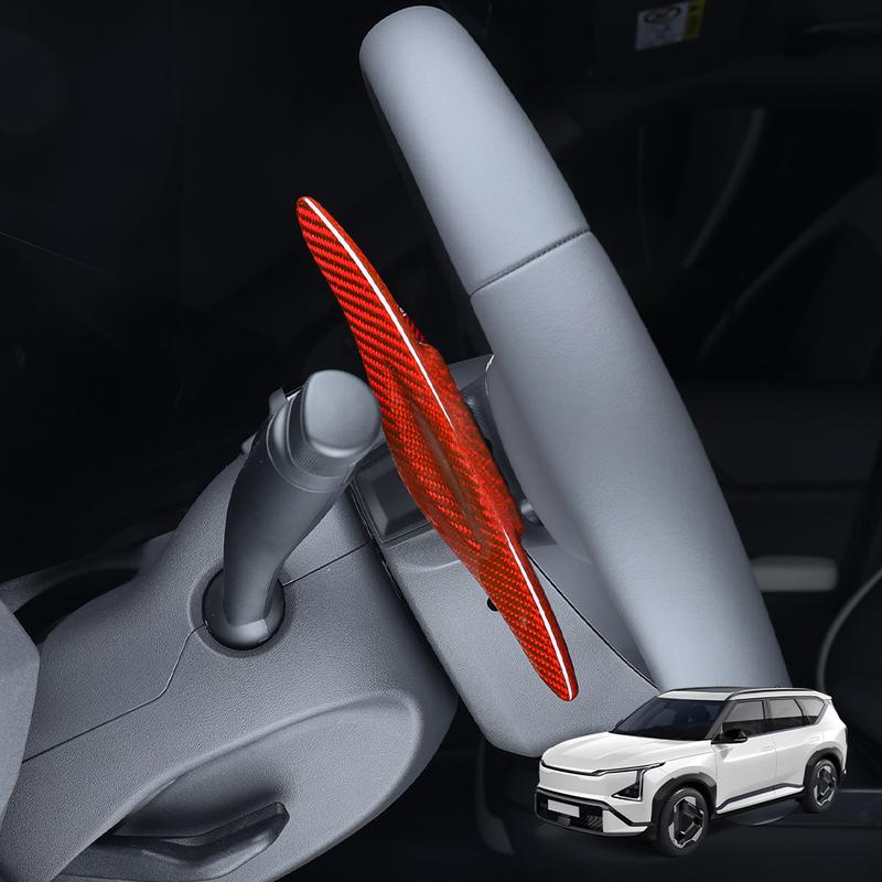 For Kia EV5 GT 2024 2025 2026 Car Tuning Aluminum Alloy Real Carbon Fiber Steering Wheel Shifter Paddle Cover Trim Accessories