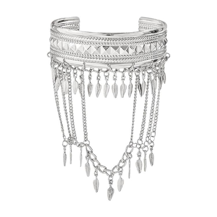 Durable Metal Coin Leaf Tassels Arm Cuffs Bracelet Gold Silver Armlet For Everyday Or Special Event