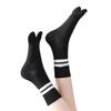2Pairs Stripe Toe Mid Calf Socks Breathable Toe Separator Socks Fashion Two Toe Tube Socks  Daily