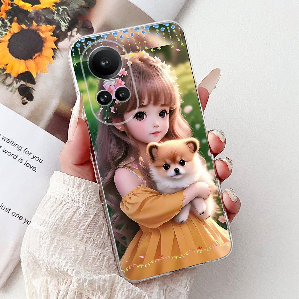 For OPPO Reno10 5G Case CPH2531 Luxury Cat Cartoon Cover Clear Silicone Soft TPU Phone Case For OPPO Reno 10 Reno10 Back Covers