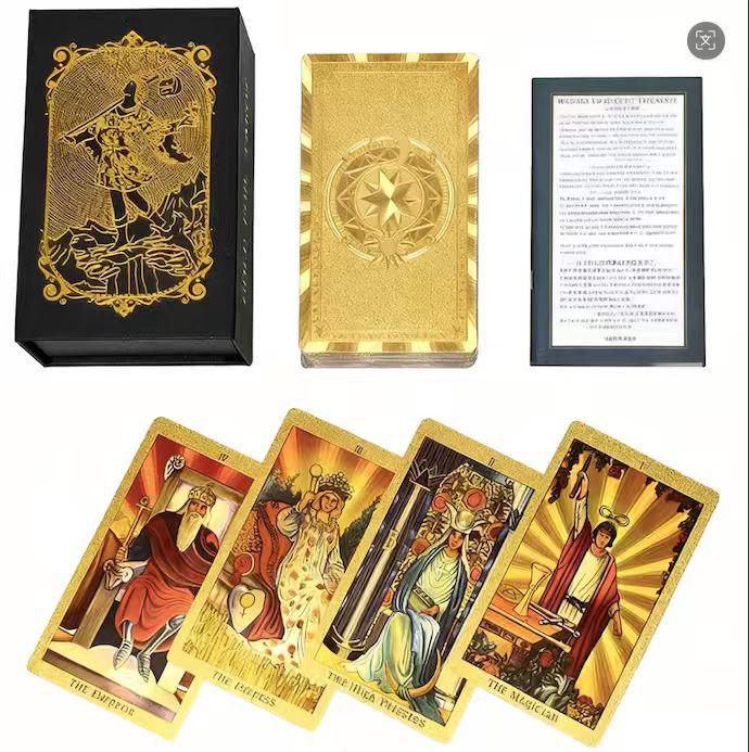 Classic Waite Waterproof Tarot Card Set with Tutorial - High-End Plastic Cards