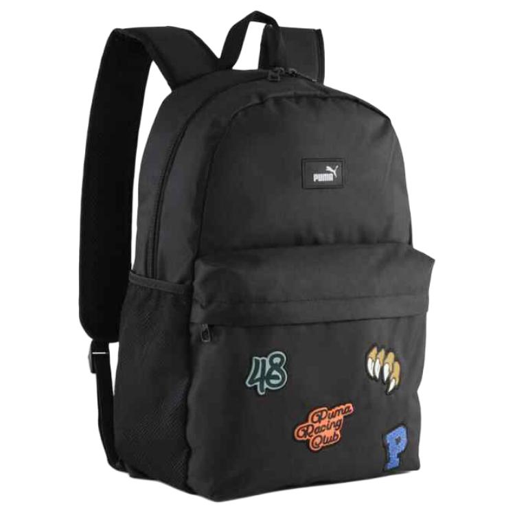 Puma Mesh Design Recyclable Material Backpack Regular Unisex Couple Unisex backpack Black 091730-01 Black