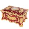 Elegant Zinc Alloy Jewelry Box With Rhinestone Decor Multi-Layer Compartment Storage Women Gold/ Finish