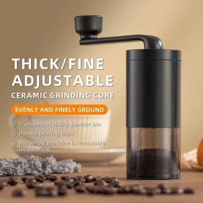 Manual Coffee Grinder Portable Manual Bean Grinder Home Outdoor Travel Coffee Bean Grinding Adjustable Hand Crank Coffee Grinder