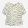 Women Ruffle Collar Flower Blouse T264mbl213w